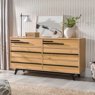 Modern 6 Drawer Double Dresser with Long Handles - Saracina Home Modern 6 Drawer Double Dresser With Long Handles - Saracina Home -Saracina Home Shop GUEST baaa5b1c 32c6 42a4 87e6 bcfe2da73f57