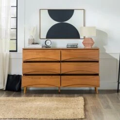 Mid-Century Modern Contoured 6 Drawer Dresser - Saracina Home 9 Mid-Century Modern Contoured 6 Drawer Dresser - Saracina Home -Saracina Home Shop GUEST bb625515 9b28 47ce aec8 80be9f788699