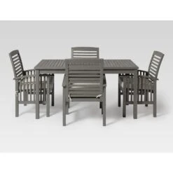 Ravenscroft 5pc Acacia Wood Patio Dining Set - Saracina Home -Saracina Home Shop GUEST bb688450 415a 45cc 80c6 8c71dffb1ee8