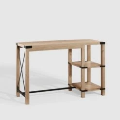 Rustic Farmhouse Metal X Kitchen Island With Shelves - Saracina Home -Saracina Home Shop GUEST bc518832 710f 4770 989b 5c9d5ab59a90