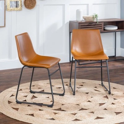 Set of 2 Laslo Modern Upholstered Faux Leather Dining Chairs - Saracina Home Set Of 2 Laslo Modern Upholstered Faux Leather Dining Chairs - Saracina Home -Saracina Home Shop GUEST bc9b874b 44c5 40e0 9f2b 801021b5e7d9