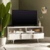 Cara Mid-Century Modern 3 Drawer Corner TV Stand For TVs Up To 58" - Saracina Home -Saracina Home Shop GUEST bcc3df04 17eb 4bc5 a2f3 91e7894a9abf