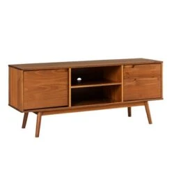 Solid Wood Mid-Century Modern TV Stand For TVs Up To 65" - Saracina Home -Saracina Home Shop GUEST bcf10612 ab1c 44cb 835f 7b34eadc967d