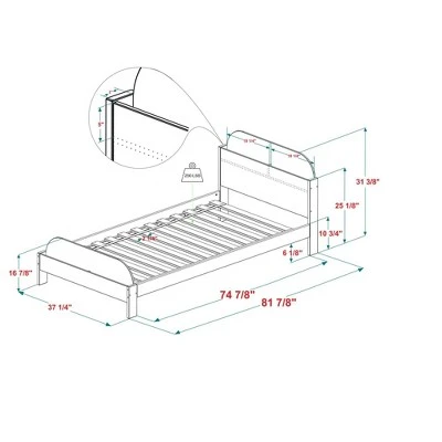Twin Modern Solid Wood Bookcase Bed - Saracina Home Twin Modern Solid Wood Bookcase Bed - Saracina Home -Saracina Home Shop GUEST be07661c 0468 446a abd8 5940eba482dc