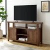 Modern Farmhouse Highboy Double Grooved Door TV Stand For TVs Up To 65" - Saracina Home -Saracina Home Shop GUEST bf427681 bc7d 4557 844f c6544a4b4564