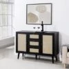 Modern Boho Wood And Rattan Storage Sideboard Black - Saracina Home 1 Modern Boho Wood And Rattan Storage Sideboard Black - Saracina Home -Saracina Home Shop GUEST c02d3c9b a035 4c35 b44f 3c436b8ade4a