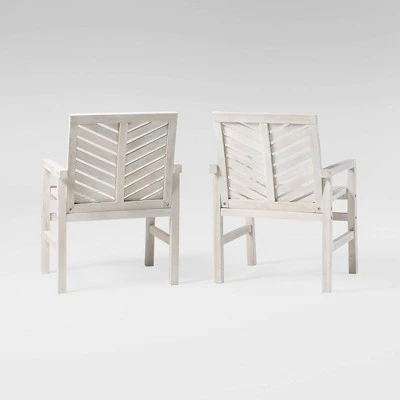 2pk Slatted Chevron Acacia Wood Patio Chairs - Saracina Home 2pk Slatted Chevron Acacia Wood Patio Chairs - Saracina Home -Saracina Home Shop GUEST c0337ff9 939f 48fd b663 d77382a1c331