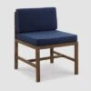 Modular Acacia Wood Armless Patio Chair With Cushion - Dark Brown/Navy - Saracina Home 2 Modular Acacia Wood Armless Patio Chair With Cushion - Dark Brown/Navy - Saracina Home -Saracina Home Shop GUEST c3bc180b 58a1 400a ad74 6f51ac01c7ab