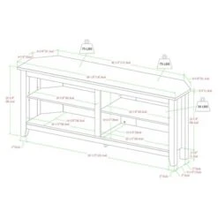 Transitional 4 Cubby Wood Open Storage Corner TV Stand For TVs Up To 65" - Saracina Home -Saracina Home Shop GUEST c492ae72 65b9 4190 9d71 e4e087b13194