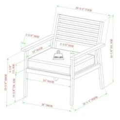 Saracina Home 4pc Mid-Century Modern Slatted Acacia Outdoor Patio Conversation Furniture Set -Saracina Home Shop GUEST c5373106 fe50 4bc9 a5c2 413de41b73ee 1