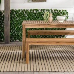 3pc Acacia Wood X Design Outdoor Patio Dining Set - Brown - Saracina Home 9 3pc Acacia Wood X Design Outdoor Patio Dining Set - Brown - Saracina Home -Saracina Home Shop GUEST c5378684 64c7 4681 9b75 302750689a14