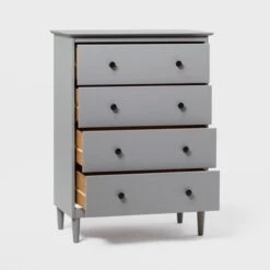 Stiva Classic Mid-Century Modern Vertical 4 Drawer Dresser Gray - Saracina Home 15 Stiva Classic Mid-Century Modern Vertical 4 Drawer Dresser Gray - Saracina Home -Saracina Home Shop GUEST c6d60492 56f3 4f0f 8f26 9a44ebfeb42d
