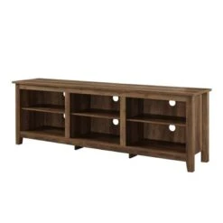 Transitional 6 Cubby Wood Open Storage Wood TV Stand For TVs Up To 80"- Saracina Home -Saracina Home Shop GUEST c721382d 63e9 44f2 b465 86684712d38c