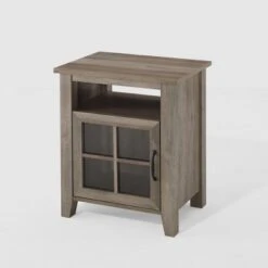 Transitional Classic Windowpane Storage Side Table - Saracina Home -Saracina Home Shop GUEST c9432070 26c2 41f2 9fe6 a77c233ea357