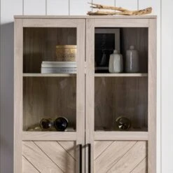 68" Boho Modern Tall Storage Wood Cabinet - Saracina Home -Saracina Home Shop GUEST caaed950 8a86 48dc 90af fe02f919bd3d