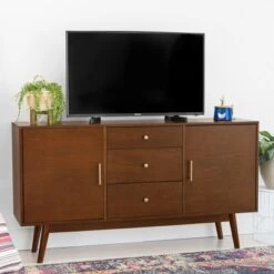 Mid-Century Modern Wood Console TV Stand For TVs Up To 65" - Saracina Home 7 Mid-Century Modern Wood Console TV Stand For TVs Up To 65" - Saracina Home -Saracina Home Shop GUEST cb85f3af 3c20 42f9 8a52 5c742cd3a8be