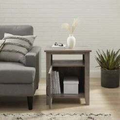 Transitional Classic Windowpane Storage Side Table - Saracina Home -Saracina Home Shop GUEST cbb37e54 c745 4571 a7b5 4aeb205775c7