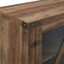 Clarabelle Transitional Glass Barn Door TV Stand For TVs Up To 65" - Saracina Home -Saracina Home Shop GUEST cc2324cd a499 4859 a80c 4cc5c428473a