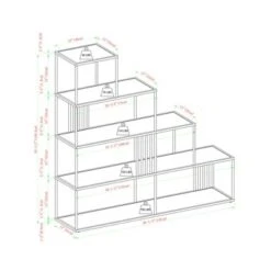 55.5" Modern 4 Shelf With Metal Bar Room Divider Bookcase Coastal Oak/Black - Saracina Home 9 55.5" Modern 4 Shelf With Metal Bar Room Divider Bookcase Coastal Oak/Black - Saracina Home -Saracina Home Shop GUEST cc7da339 0cfb 4594 9f54 82cb5df98f11