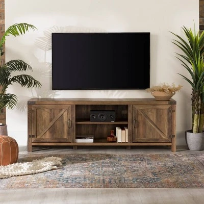 Modern Industrial Barn Door TV Stand for TVs up to 80" - Saracina Home Modern Industrial Barn Door TV Stand For TVs Up To 80" - Saracina Home -Saracina Home Shop GUEST ccb24986 9334 4f63 9b09 68b91e7b9dcb