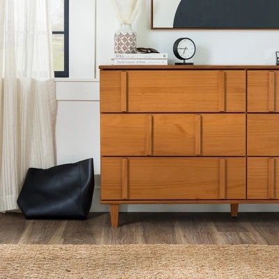 Modern Vertical Accent Solid Wood 6 Drawer Double Dresser - Saracina Home Modern Vertical Accent Solid Wood 6 Drawer Double Dresser - Saracina Home -Saracina Home Shop GUEST cd7c2818 9a18 469d 807e 39f6e5d38ae6