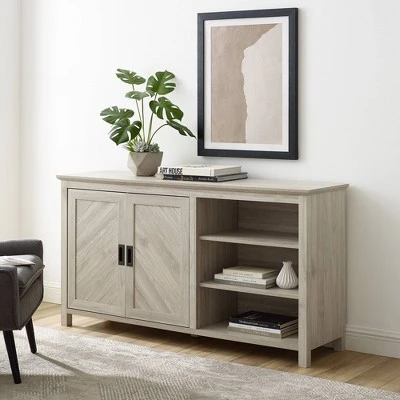58" Diagonal Grooved Door Sideboard with Open Storage - Saracina Home 58" Diagonal Grooved Door Sideboard With Open Storage - Saracina Home -Saracina Home Shop GUEST cf1ba08a f324 4acf a026 9aaf9f410d3e