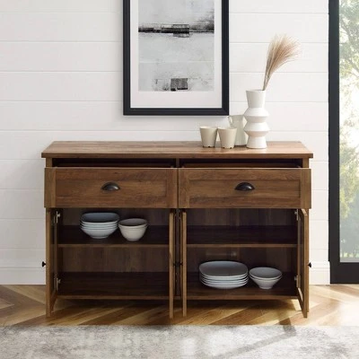 Millia Transitional Farmhouse 4 Door Sideboard with Glass Panels - Saracina Home Millia Transitional Farmhouse 4 Door Sideboard With Glass Panels - Saracina Home -Saracina Home Shop GUEST d143523c bfb8 4b60 ae3f 8b75314b0281