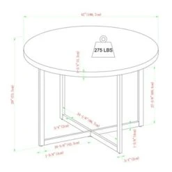 Modern 42" Round Intersecting Leg Dining Table Dark Walnut - Saracina Home 8 Modern 42" Round Intersecting Leg Dining Table Dark Walnut - Saracina Home -Saracina Home Shop GUEST d1ae7de7 e32a 45f4 b582 bd6267739b02
