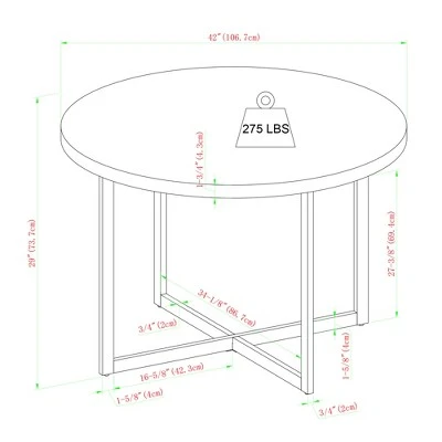 Modern 42" Round Intersecting Leg Dining Table Dark Walnut - Saracina Home Modern 42" Round Intersecting Leg Dining Table Dark Walnut - Saracina Home -Saracina Home Shop GUEST d1ae7de7 e32a 45f4 b582 bd6267739b02