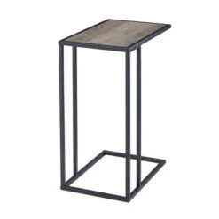 23" Modern Rectangle Two-Tone C Side Table With Metal Base - Saracina Home 9 23" Modern Rectangle Two-Tone C Side Table With Metal Base - Saracina Home -Saracina Home Shop GUEST d20774fc 5fe4 4fa9 bf5f cf9fd585efd4