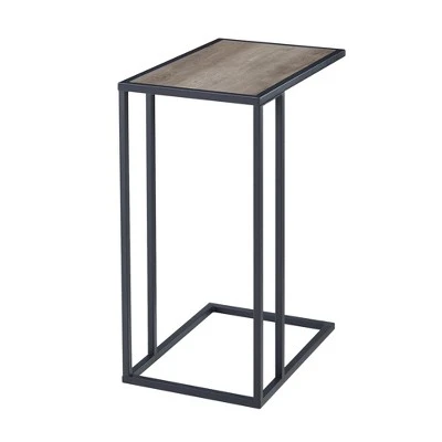 23" Modern Rectangle Two-Tone C Side Table with Metal Base - Saracina Home 23" Modern Rectangle Two-Tone C Side Table With Metal Base - Saracina Home -Saracina Home Shop GUEST d20774fc 5fe4 4fa9 bf5f cf9fd585efd4