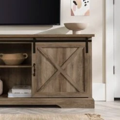 Clarabelle Double Sliding X Barn Door TV Stand For TVs Up To 80" - Saracina Home -Saracina Home Shop GUEST d33725c0 b94a 4c9b 9892 e89b73ee9cf2