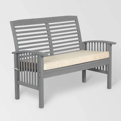 Ravenscroft Modern Boho Acacia Wood Slatted Outdoor Loveseat with Cushion - Saracina Home Ravenscroft Modern Boho Acacia Wood Slatted Outdoor Loveseat With Cushion - Saracina Home -Saracina Home Shop GUEST d34b2324 8da3 44de b35e 2463e261fae8