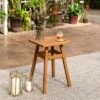 Slatted Chevron Acacia Wood Patio Side Table - Saracina Home -Saracina Home Shop GUEST d44d0aa1 a5a2 44dc b5e2 bab9e1646905