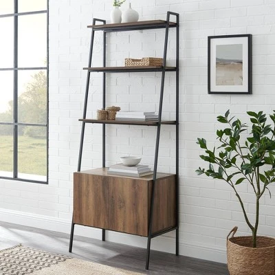 72" Open Shelf and Closed Storage Cabinet Ladder Bookcase - Saracina Home 72" Open Shelf And Closed Storage Cabinet Ladder Bookcase - Saracina Home -Saracina Home Shop GUEST d5ed9a6a d33c 44a1 8ab7 7d7146b0027f