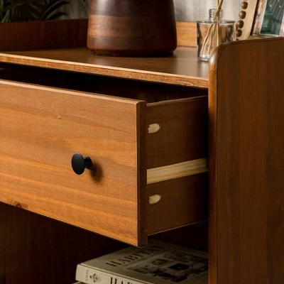 Set of 2 Katie Transitional Tray Top 1 Drawer Solid Wood Nightstands Caramel - Saracina Home Set Of 2 Katie Transitional Tray Top 1 Drawer Solid Wood Nightstands Caramel - Saracina Home -Saracina Home Shop GUEST d6c58c76 0690 448a 9554 69c6d963e275