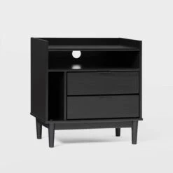 Mid-Century Modern Solid Wood 2 Drawer Nightstand - Saracina Home -Saracina Home Shop GUEST d70ecd23 c6fd 4f28 9077 ece35b3d75c2