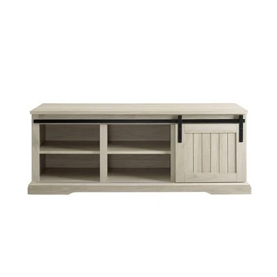 48" Transitional Sliding Door Wood and Metal Bench - Saracina Home 48" Transitional Sliding Door Wood And Metal Bench - Saracina Home -Saracina Home Shop GUEST d768daae 6f1e 4e49 ad35 b22ae85417a9