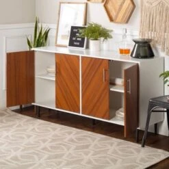 Angelo Modern Bookmatch 4 Door Sideboard - Saracina Home -Saracina Home Shop GUEST d863a166 4124 462b a847 cb74134e7fb2
