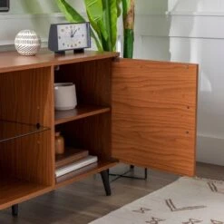 2 Door Mid-Century Modern Wood Storage TV Stand For TVs Up To 65" - Saracina Home -Saracina Home Shop GUEST da24ac8b 9bd7 47bc 9505 8724bbe8feb9