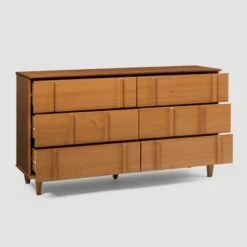Modern Vertical Accent Solid Wood 6 Drawer Double Dresser - Saracina Home 18 Modern Vertical Accent Solid Wood 6 Drawer Double Dresser - Saracina Home -Saracina Home Shop GUEST dad44077 d13a 4df5 9c02 138c7fbc4767