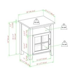 Transitional Classic Windowpane Storage Side Table - Saracina Home -Saracina Home Shop GUEST dad8aa65 d963 49c7 bda3 78b3efe46282