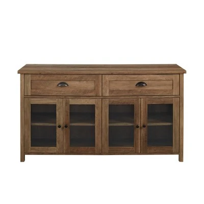 Millia Transitional Farmhouse 4 Door Sideboard with Glass Panels - Saracina Home Millia Transitional Farmhouse 4 Door Sideboard With Glass Panels - Saracina Home -Saracina Home Shop GUEST dc2c70e7 4d7c 4a18 8c8e b77c61a85f71
