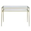 Modern 2 Tier Glass Top Writing Desk With Metal Legs Gold - Saracina Home -Saracina Home Shop GUEST dc37828d c29b 419c 8b47 ac160b8972b4
