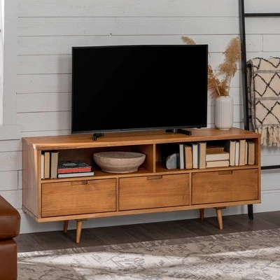Cara Mid-Century Modern 3 Drawer TV Stand for TVs up to 65" - Saracina Home Cara Mid-Century Modern 3 Drawer TV Stand For TVs Up To 65" - Saracina Home -Saracina Home Shop GUEST dcaab5ac 058b 4924 9bcd 1774bd23a9f2