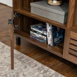 Visconti Boho Slat Door Storage Console TV Stand For TVs Up To 80" - Saracina Home -Saracina Home Shop GUEST ddc8ff38 5a70 449a b9be 6f99187bf9b4