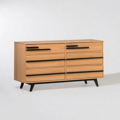 Modern 6 Drawer Double Dresser with Long Handles - Saracina Home Modern 6 Drawer Double Dresser With Long Handles - Saracina Home -Saracina Home Shop GUEST de2988ee c767 4101 8ace ea0de12044e2