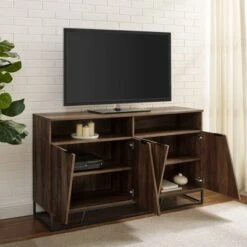 58" 4 Door Contemporary Storage Console Sideboard - Saracina Home -Saracina Home Shop GUEST dfc4443d fda3 4b5c 950b 9556d4005518