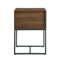 Visconti Boho Slat Pull Down Door Side Table Dark Walnut - Saracina Home -Saracina Home Shop GUEST e1729eeb 7a65 4636 908a cabd379b7535