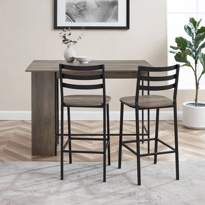 3pc Counter Height Drop Leaf Dining Set Gray Wash - Saracina Home 3pc Counter Height Drop Leaf Dining Set Gray Wash - Saracina Home -Saracina Home Shop GUEST e22cbfa9 8d5c 4f5b 8e8e 693bbfc7e5ae